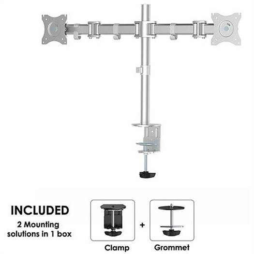 Newstar Bordmonteret Svingarm til Fladskærm NM-D135DSILVER